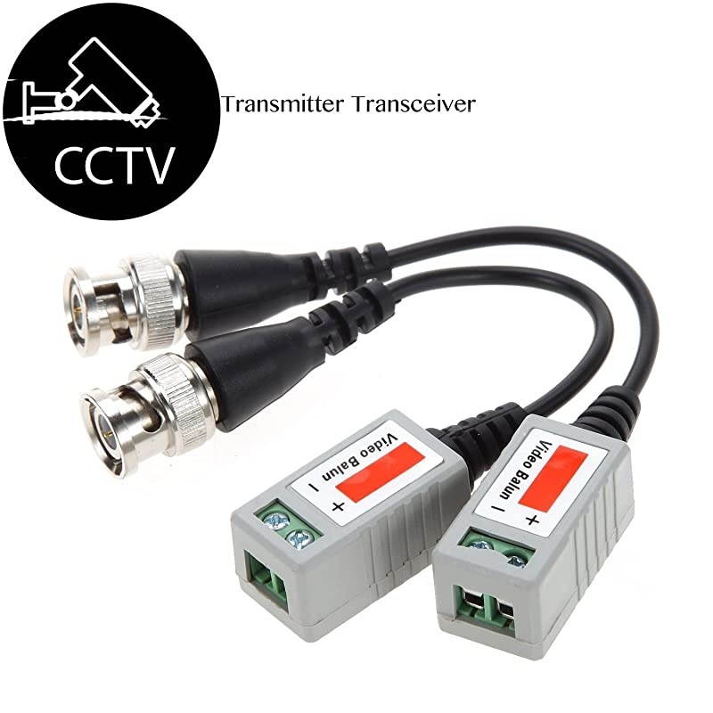 Balun Transceiver Ankky 2 Pack Balun Network Transceiver with Audio Power Connectors CAT5CAT6 to BNC for 1080P TVICVITVIAHD960H DVR Camera CCTV System Male BNC to UTP CAT55e