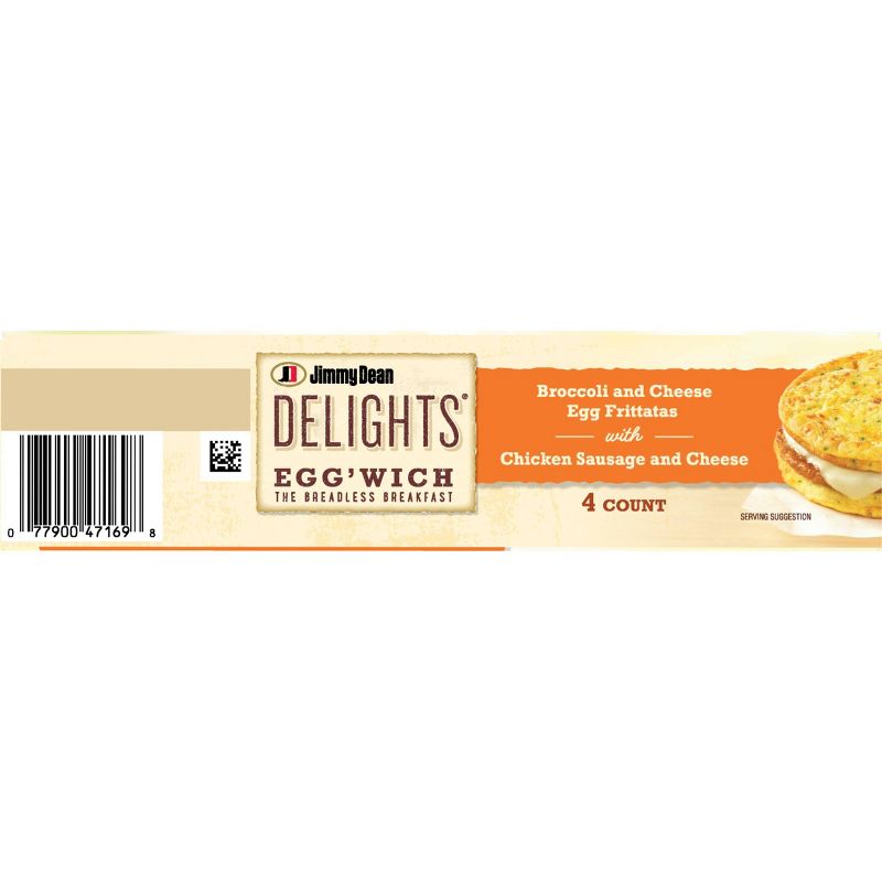 Jimmy Dean Broccoli & Cheese Frozen Frittata Sandwich - 4ct