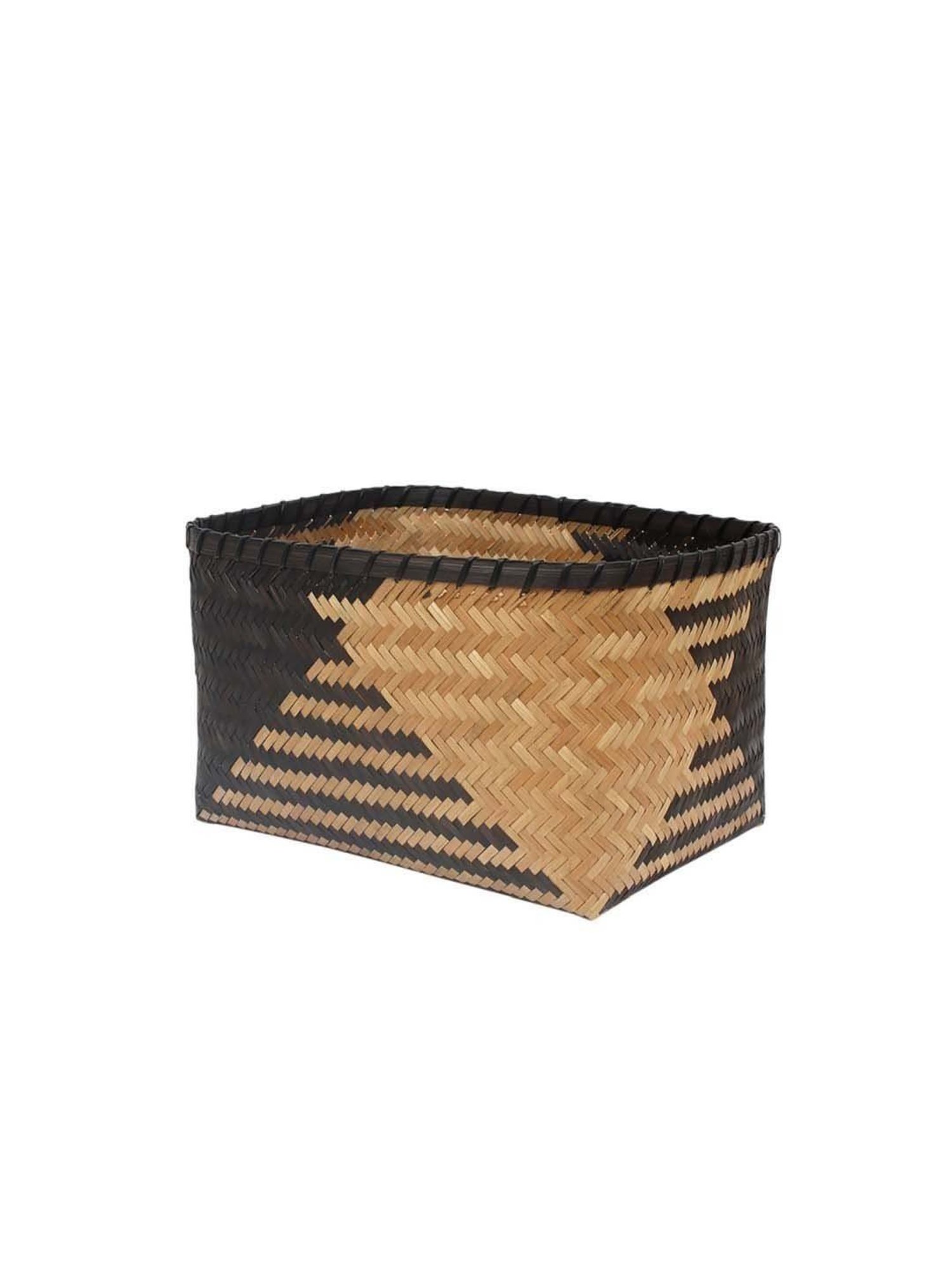 VarEesha Brown & Black Bamboo Multi-Purpose Basket - Set of 1