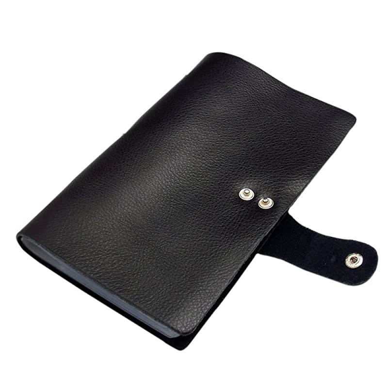 Leather Credit Card Holder Business ID Card Case Book Style 90 Count Name Card Holder Book Black