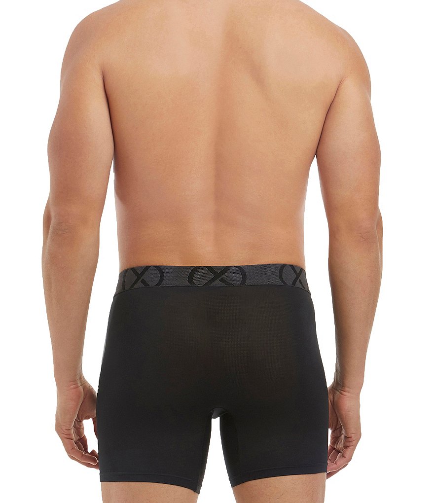 2(X)IST Sport Mesh Solid Black Trunks 3-Pack