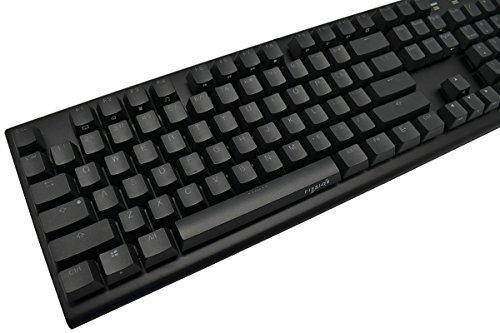 MK Fission RGB Acrylic White LED Backlit Mechanical Keyboard - Black Keycaps, Brown Cherry MX Switches