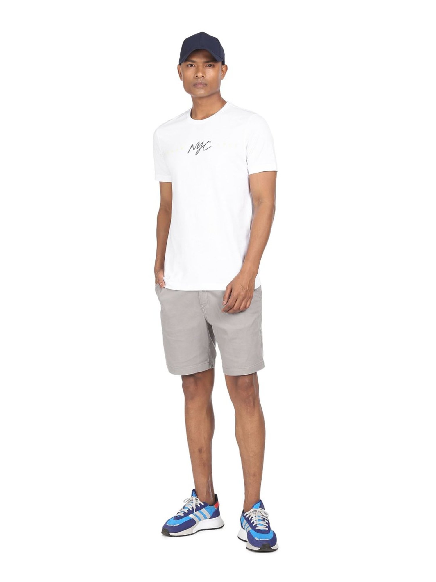 Arrow Newyork White Cotton Regular Fit T-Shirt