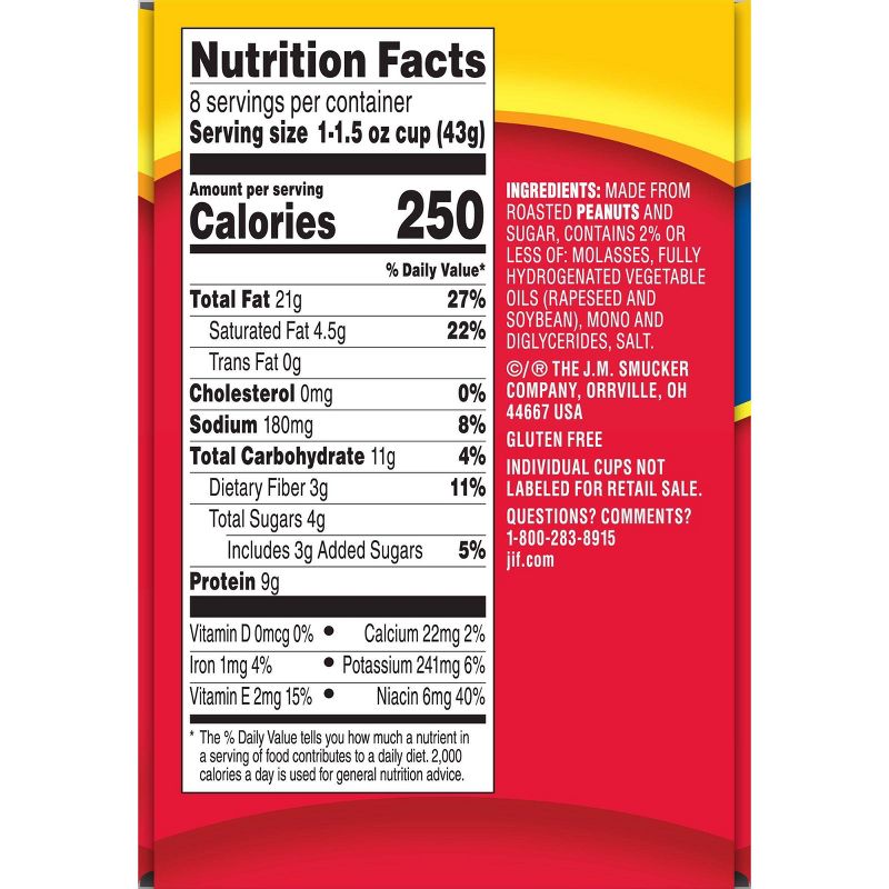 Jif To Go Creamy Peanut Butter - 12oz/8pk