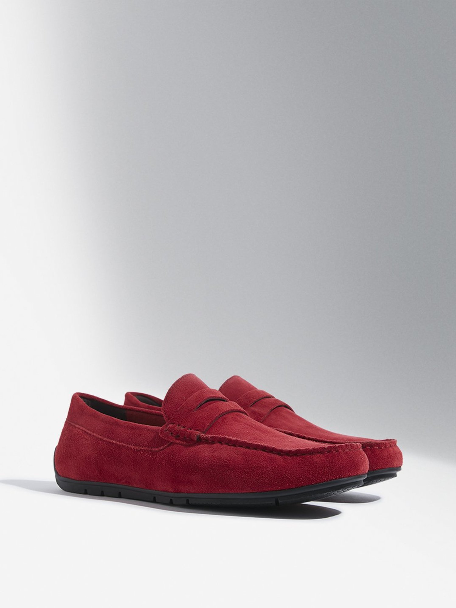 SOLEPLAY by Westside Red Suede Loafers