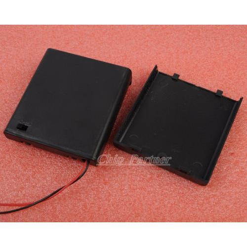 4XAA 4xAA 4*AA 6V Battery Holder Box Case Wire Omniseal with Shield