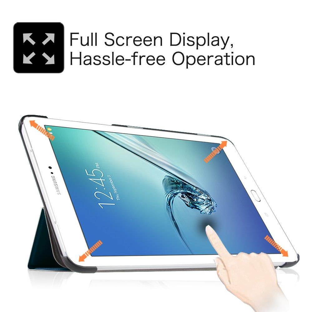 Fintie Slim Shell Case for Samsung Galaxy Tab S2 8.0 - Ultra Lightweight Protective Stand Cover with Auto Sleep/Wake Feature for Samsung Galaxy Tab S2/S2 Nook 8.0 Inch Tablet, Navy Blue