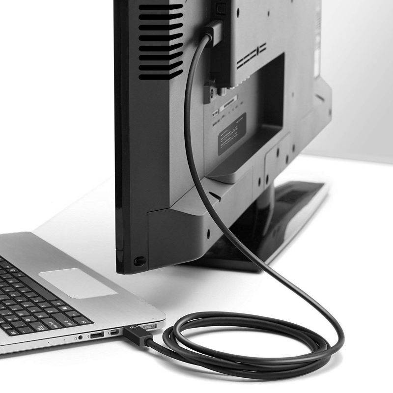 Nurbenn Mini DisplayPort (Mini DP) to HDMI Cable, 4K Ready, 6 Feet Mini DP Display Port to HDMI Converter(Adapter) Gold-Plated Cord for MacBook Air, Mac Mini, Microsoft Surface Pro 3/4, etc