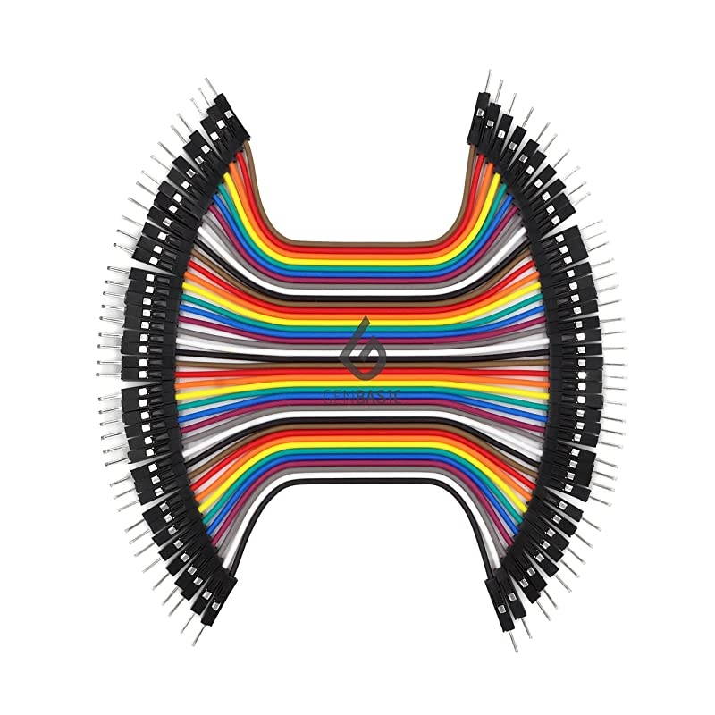 40 Piece Male to Male 4 Inch Solderless Ribbon DupontCompatible Jumper Wires for Breadboard Prototyping