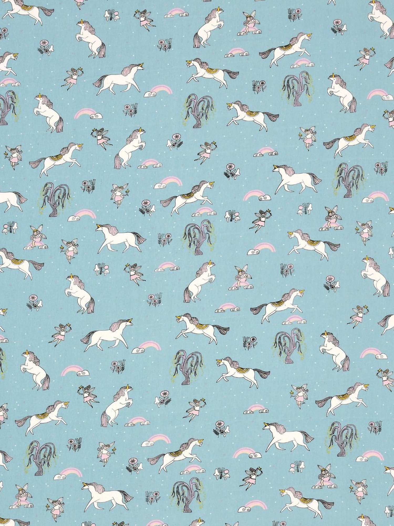 Haus & Kinder Printed Blue 120 TC Cotton Single Bedsheet