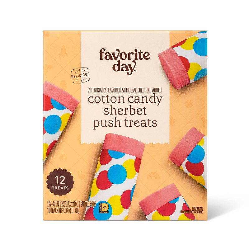 Cotton Candy Sherbet Frozen Push Pop - 36oz/12ct - Favorite Day™