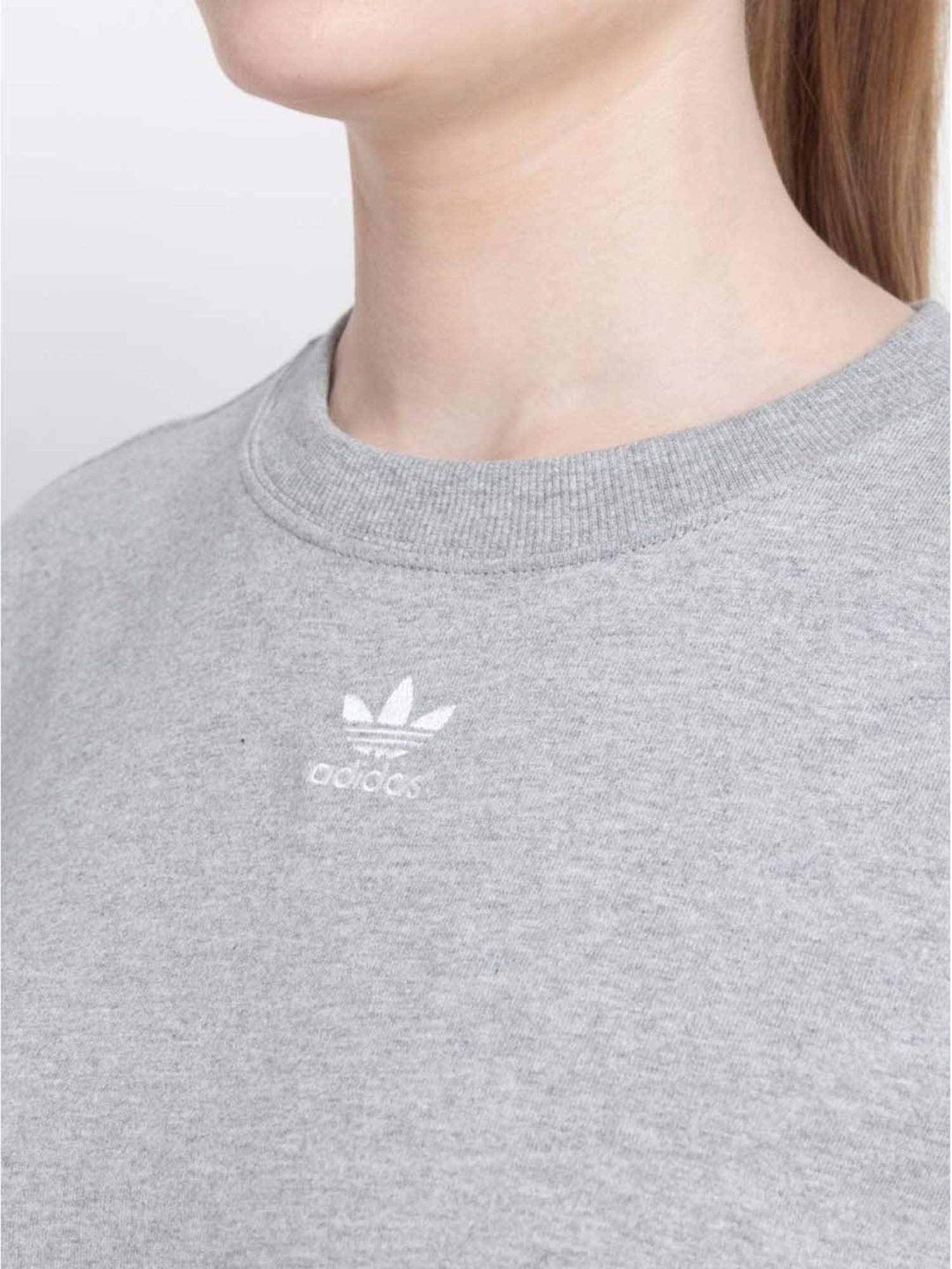 Adidas Originals Grey Cotton Oversized T-Shirt