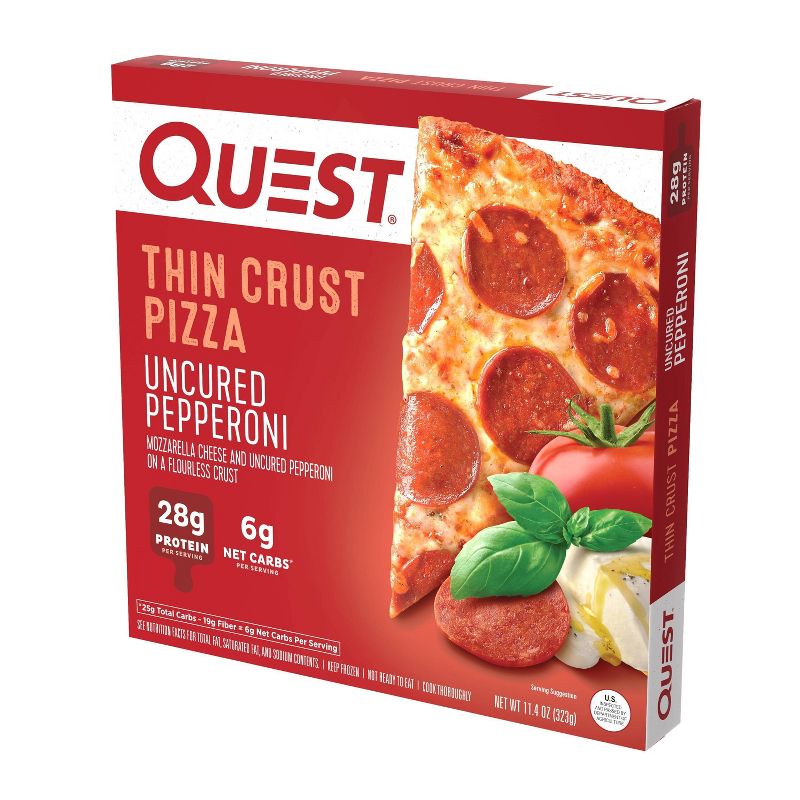 Quest Nutrition Uncured Pepperoni Frozen Thin Crust Pizza - 11.4oz