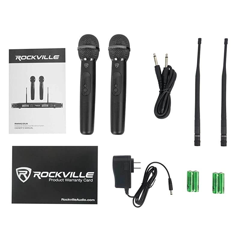 RWM23UA UHF Wireless Pro Rack Mount Dual Microphone System20 Channel 1