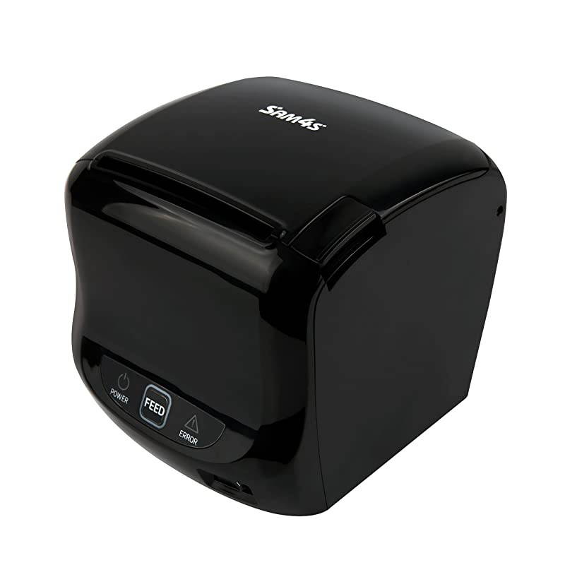 GIANT100 Compact 3" Thermal POS Printer USB Serial Ethernet, Splash Cover Included, Black