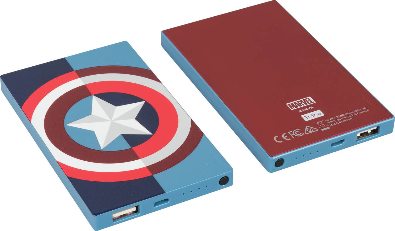 4000mah marvel captain america power bank