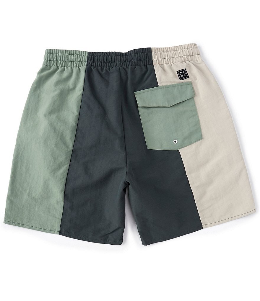 Lira Clothing 18#double; Outseam Mindel Paneled Nylon Elastic Waist Shorts