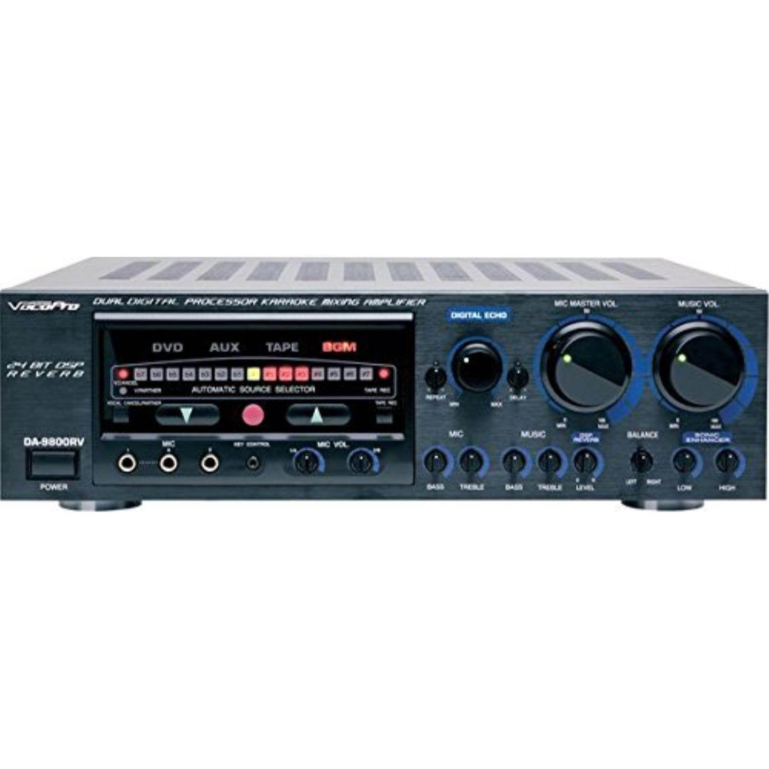 vocopro da9800 rv 600w professional digital key control mixing amplifier with dsp reverb
