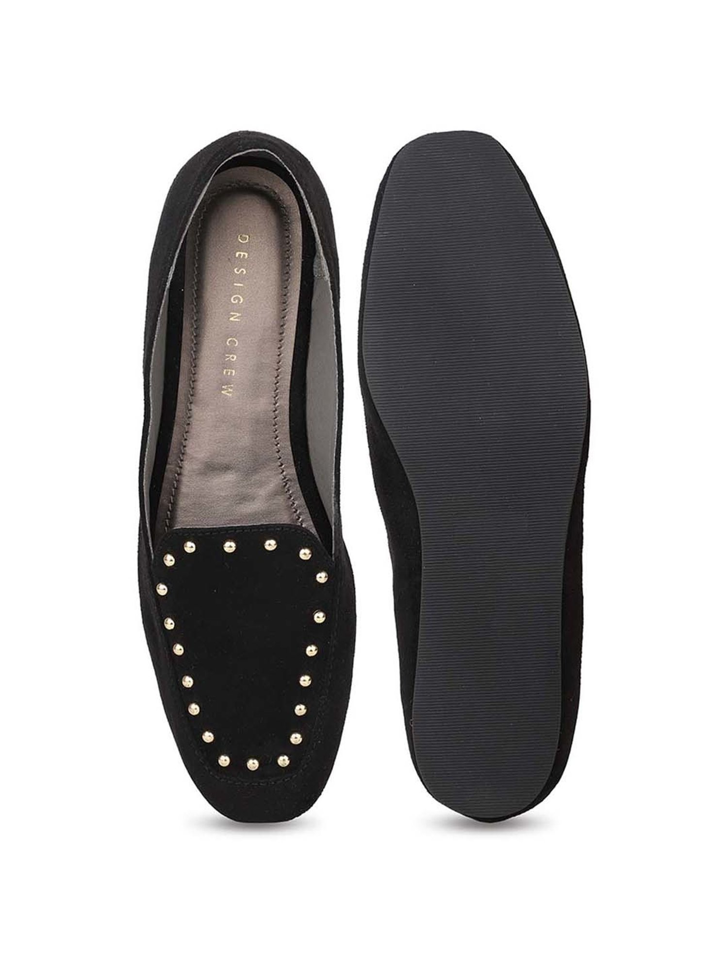 Design Crew Women's Black Casual Loafers