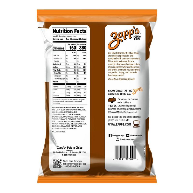 Zapp's Mesquite Bar-B-Que Potato Chips 2.62oz