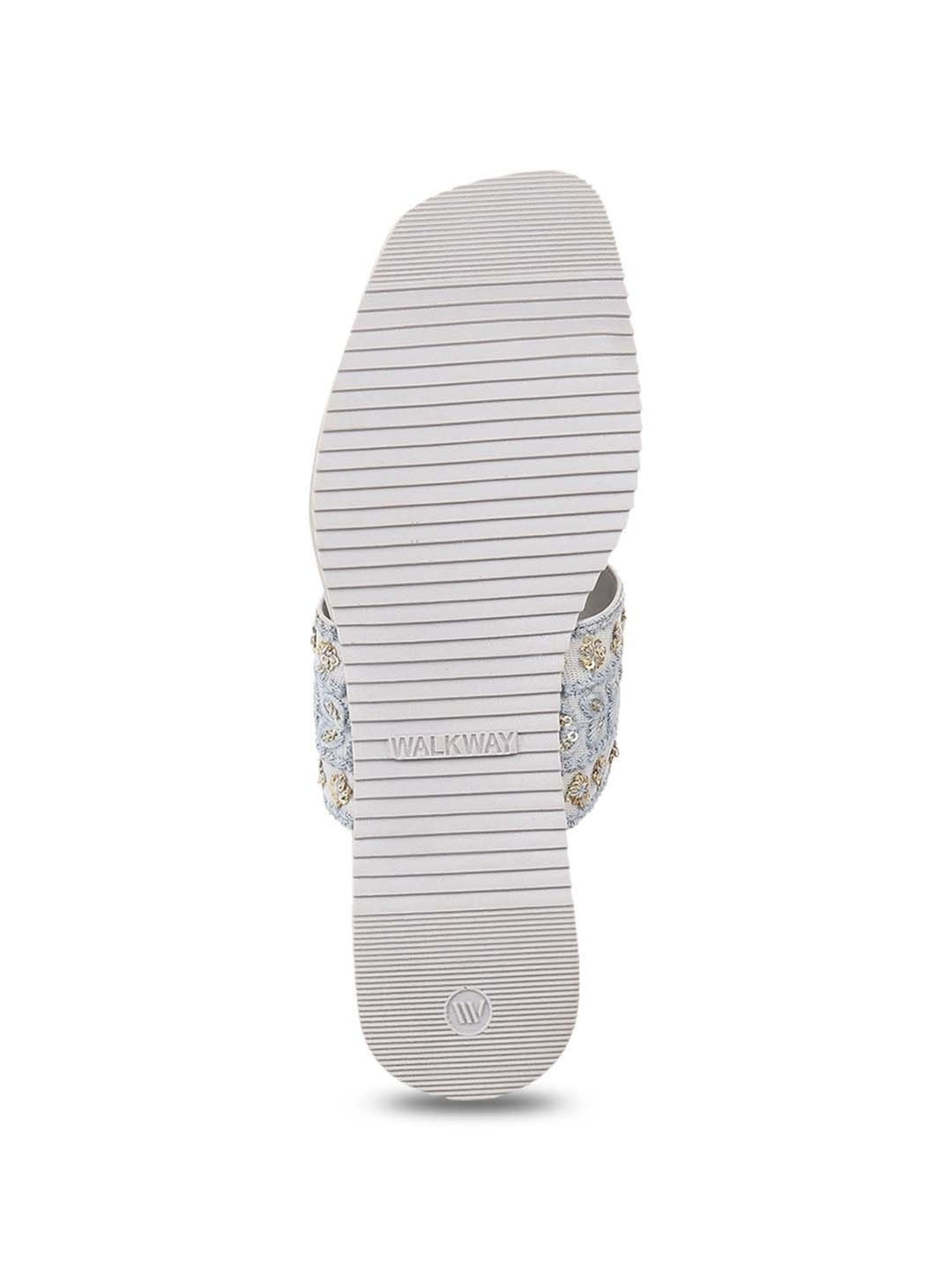 Walkway Women's Grey Toe Ring Sandals