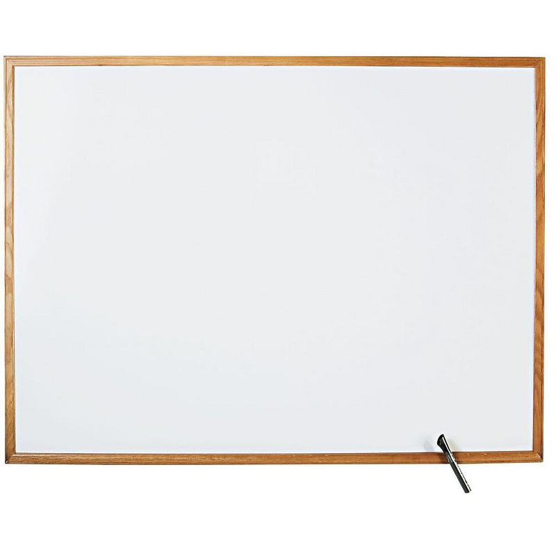 U Brands 36" Square Magnetic Dry Erase Board Silver Aluminum Frame