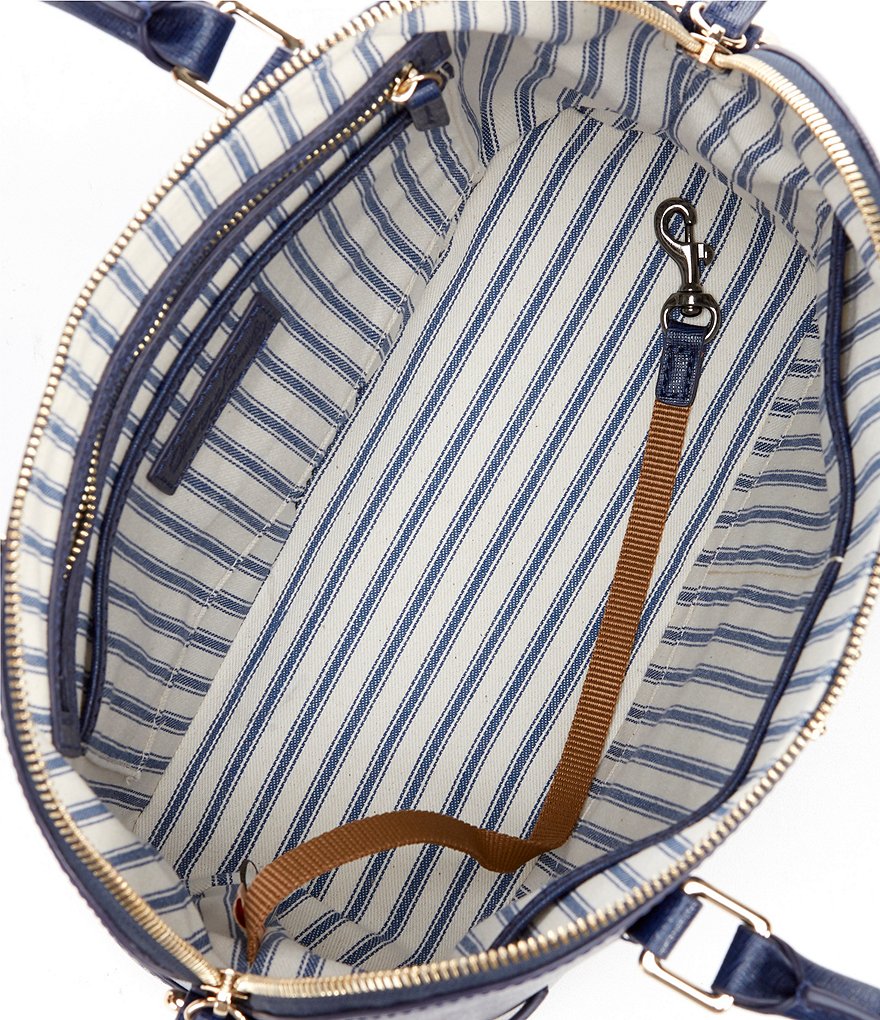 Dooney & Bourke Saffiano Collection Bugatti Dome Zip Satchel Bag