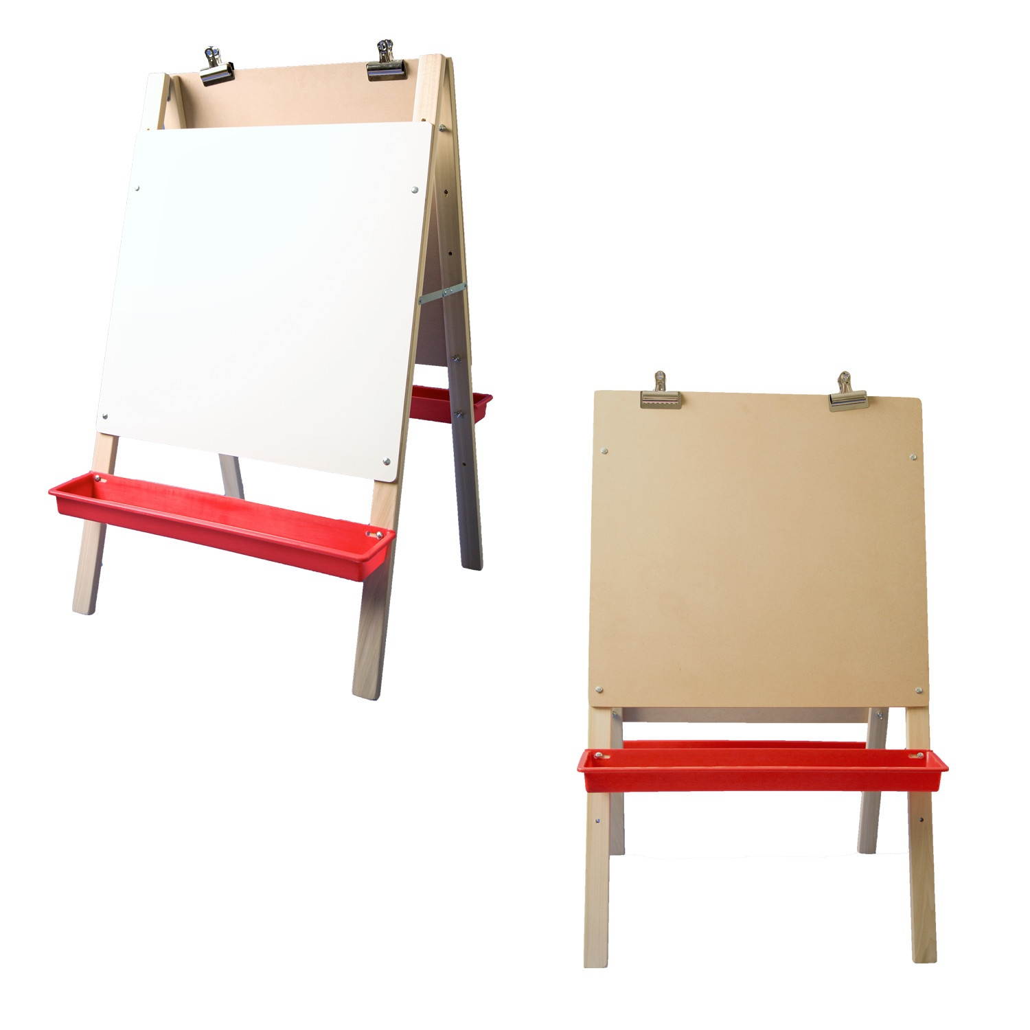 Flipside Child's Preschool Easel Height-Adjustable 24"Wx40"H Multi 17314