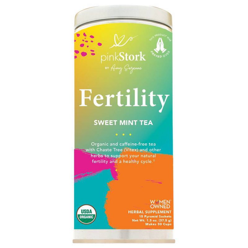 Pink Stork Sweet Mint Caffeine Free Sweet Mint Fertility Conception Tea - 15ct
