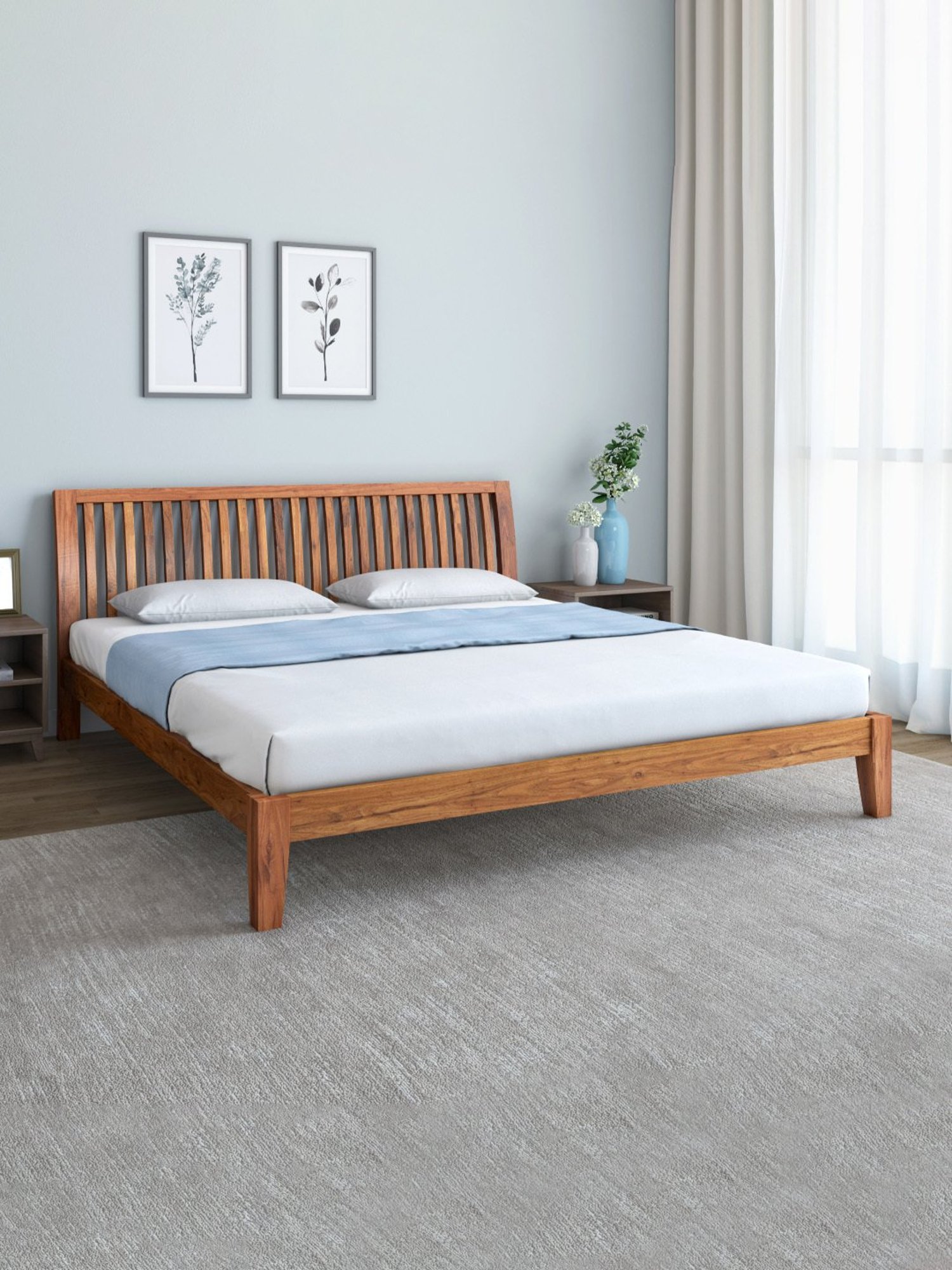 Doctor Dreams by Nilkamal Brown Wood Queen Acacia Bed