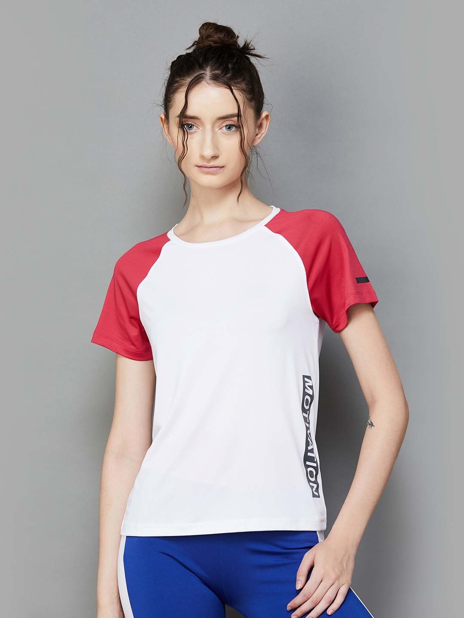 KAPPA White & Red Printed Sports T-Shirt