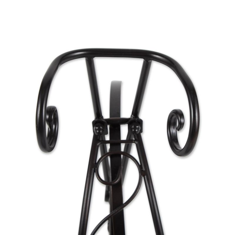 10.9" Indoor/Outdoor Iron Bicycle Plant Stand Black - Zings & Thingz
