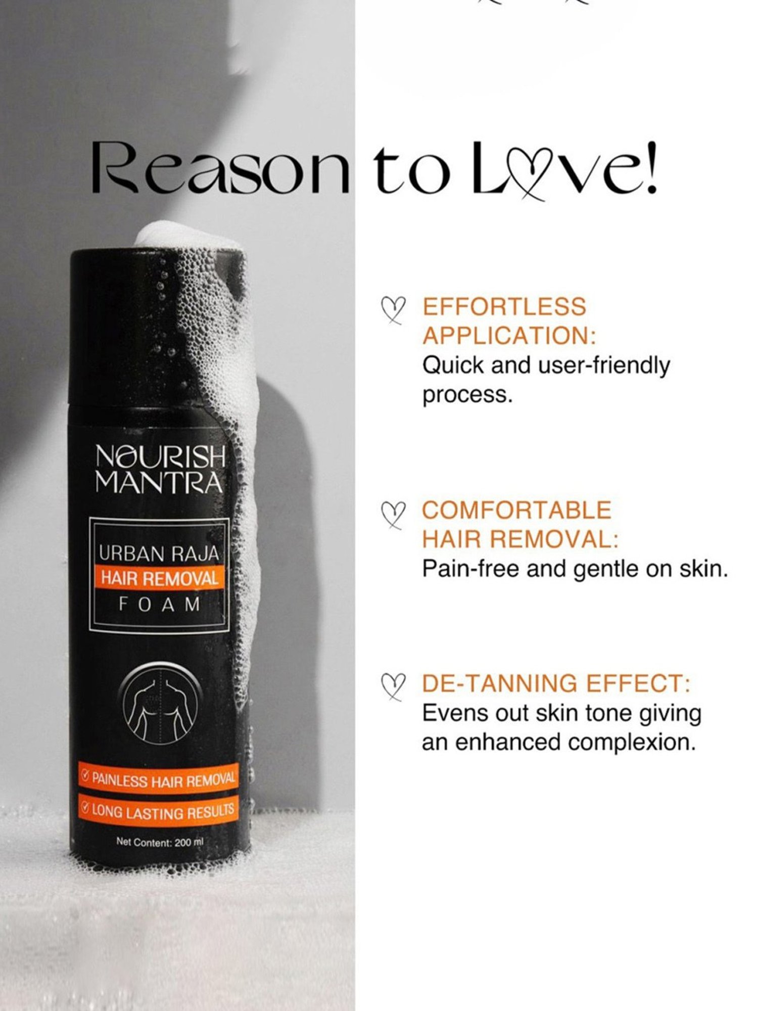 Nourish Mantra Urban Raja Foam Hair Removal - 200 ml