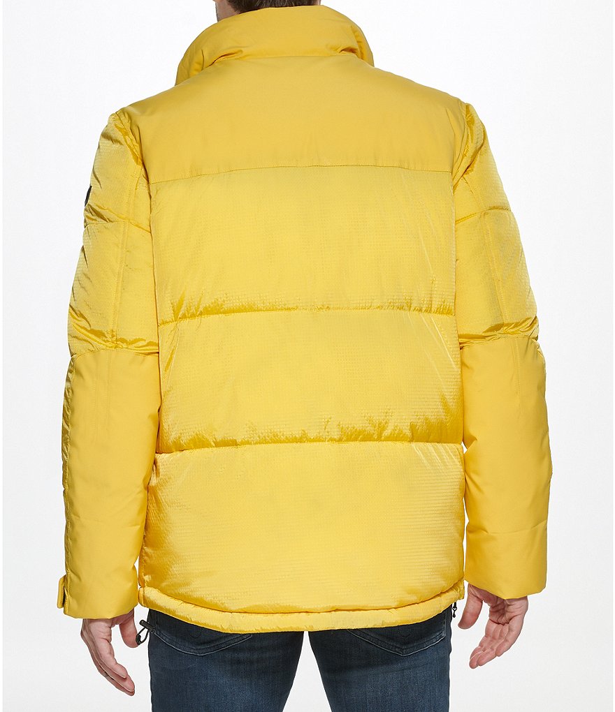 Cole Haan Hooded Down Zip Front Puffer Jacket