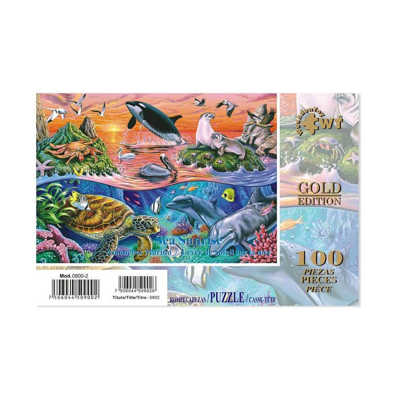 Wuundentoy Gold Edition: Sea Sunrise Kids' Jigsaw Puzzle - 100pc