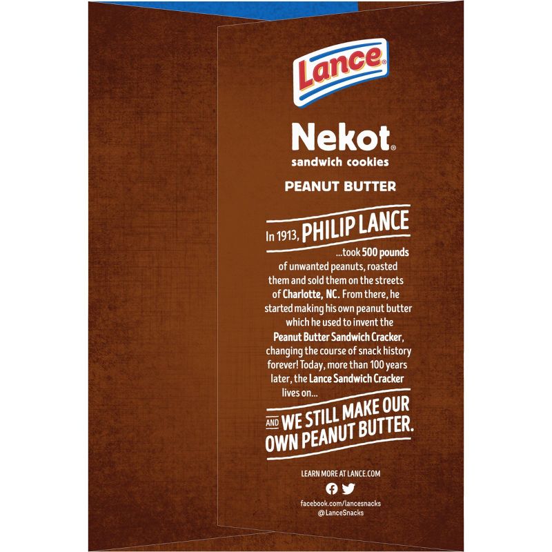 Lance Nekot Real Peanut Butter Cookie Sandwiches - 35oz - 20ct
