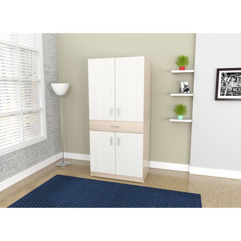 Computer Work Center Washed Oak - Inval