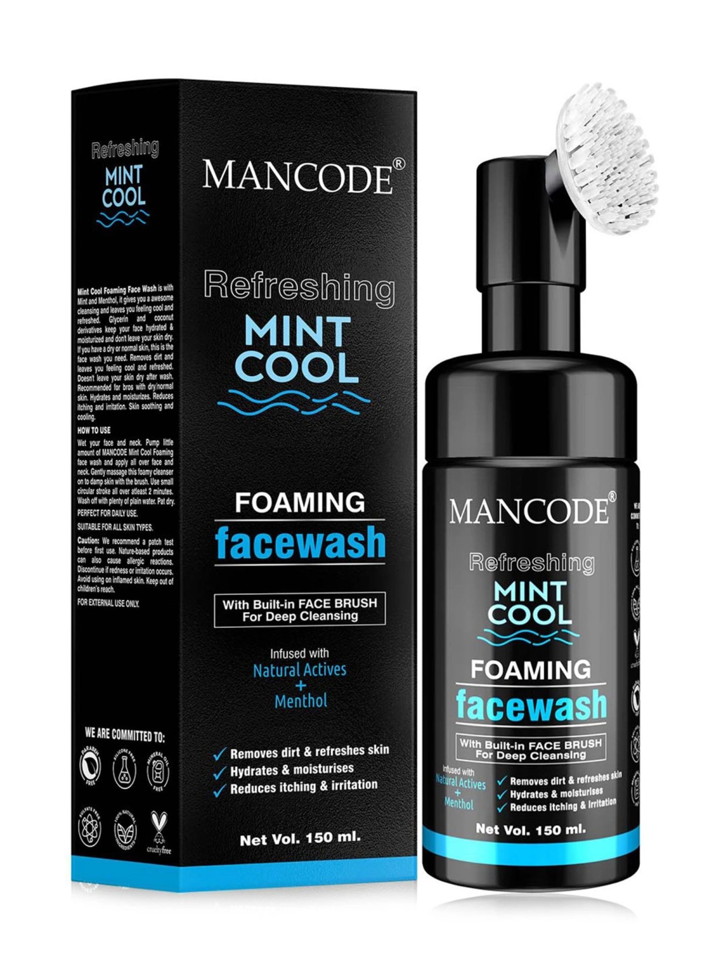 Mancode Detoxifying De Tan, Vitamin C & Acne Control Tea Tree Foaming Facewash (Pack of 3)