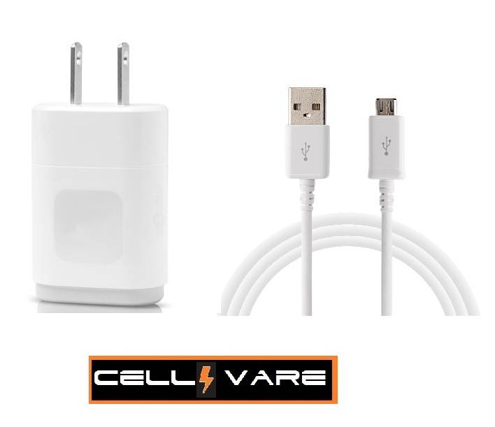Adaptive Wall/Travel Adapter with Micro USB Cable 1.8 Amp for LG Phones - White