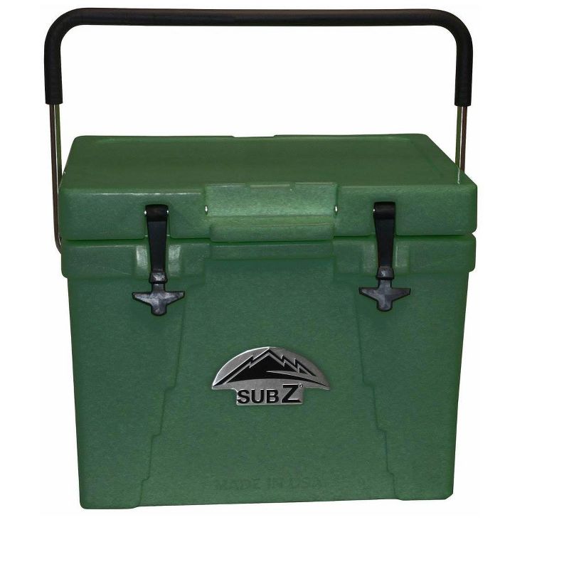 Sub Z 23 Quart Double Wall Insulated Portable Cooler with Handle, Forest Green