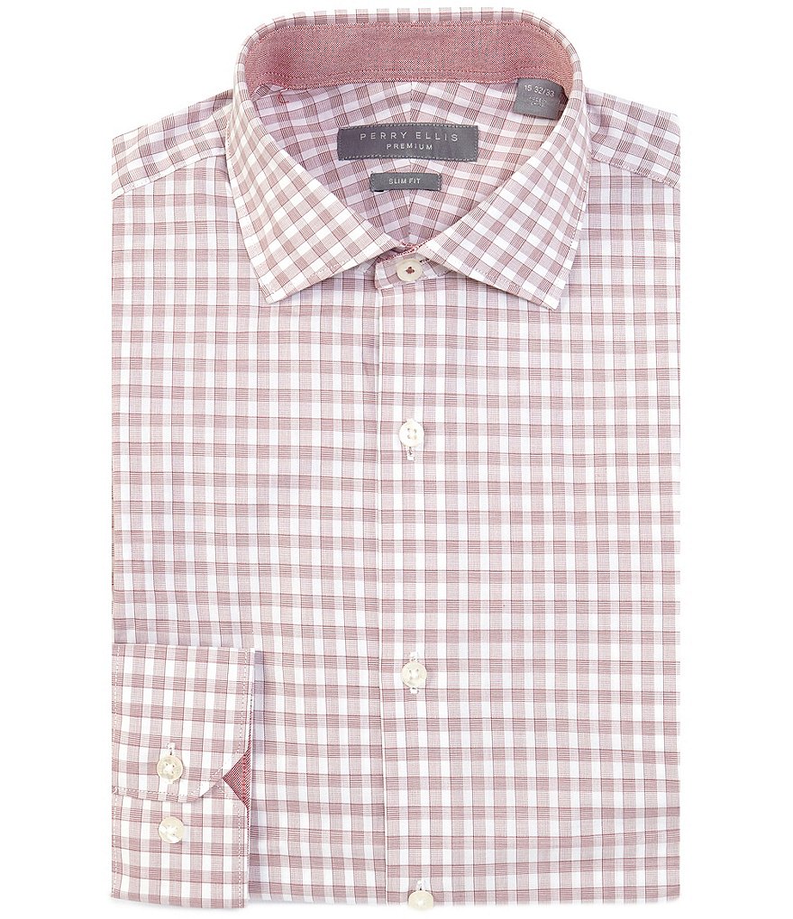 Psycho Bunny Non-Iron Modern Fit Spread Collar Solid Dress Shirt