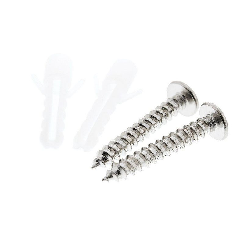 Bathroom Toilet Paper Roll Holder Wall Kit - Open Arm Design - Easy Installation - Chrome, 6 Inches