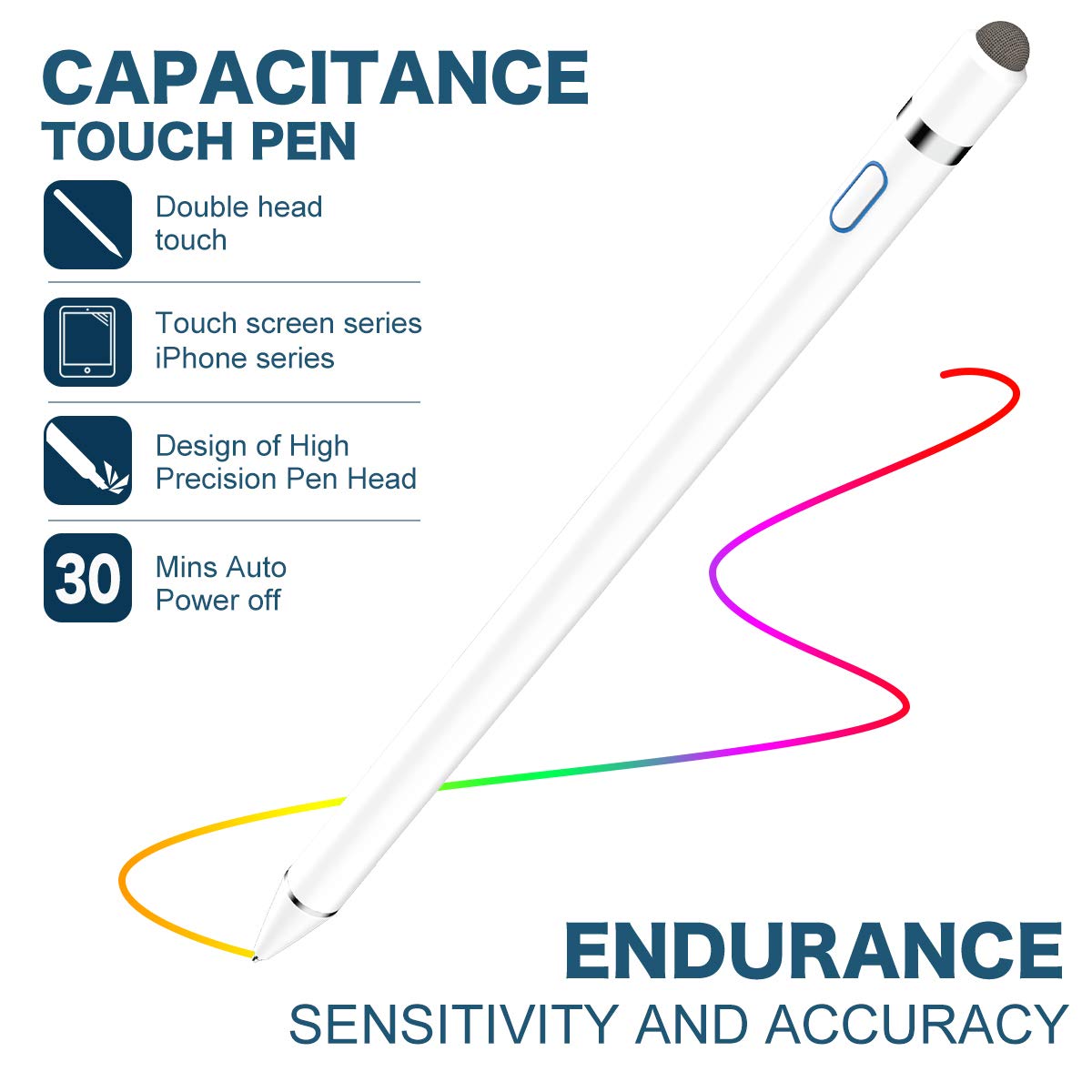 AICase High Precision and Sensitivity Smart Digital Stylus Pen for iPad and Android Touch Screen