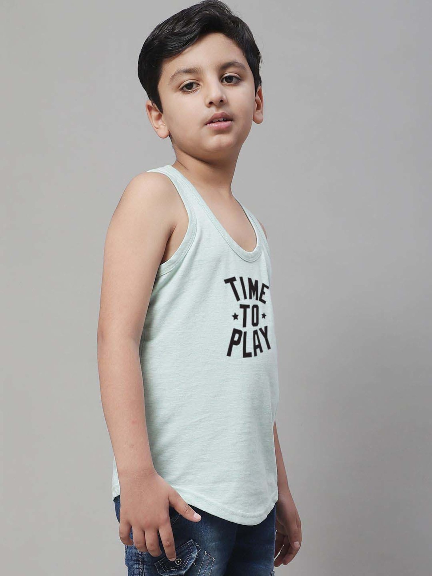 Palm Tree Kids White Printed Vest