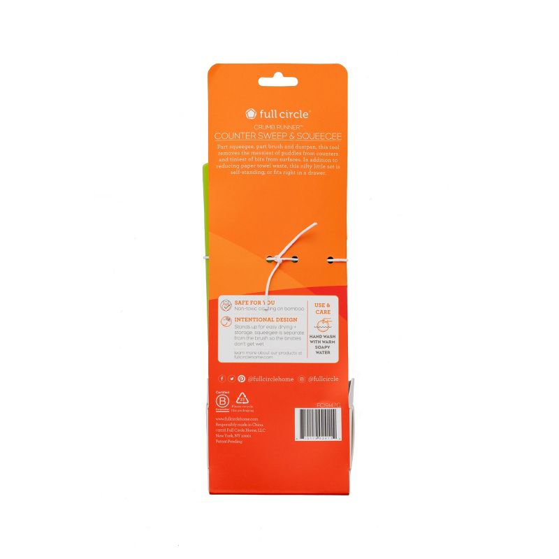 Full Circle Crumb Runner Counter Sweep and Squeegee - Green