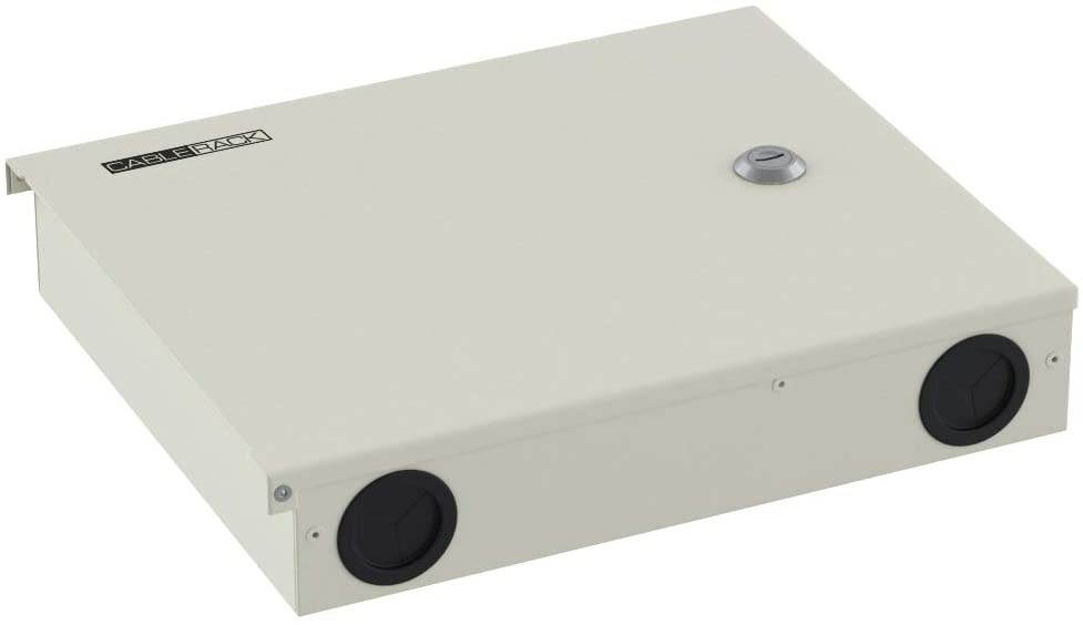 CableRack Fiber Optic Wall Mount Enclosure Box with 12 Duplex LC Singlemode Blue Couplers