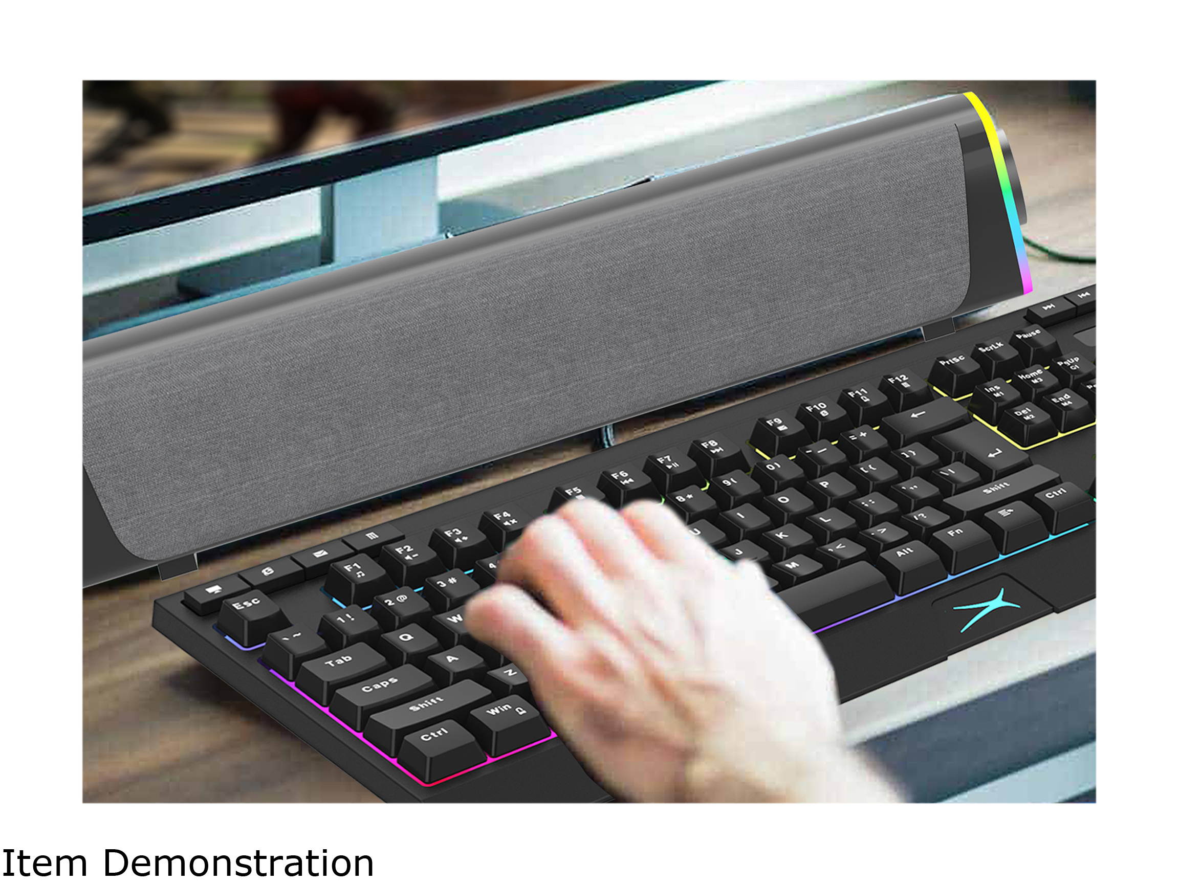 ALTEC LANSING ALPCS02 Game Bar 2.0 RGB Gaming Soundbar Speaker