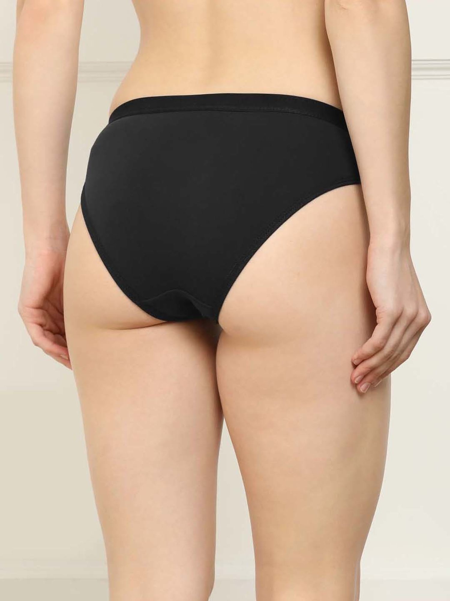 AROUSY Black Plain Bikini Panty