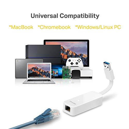 Ethernet Adapter Foldable USB 30 to 101001000 Gigabit Ethernet LAN Network Adapter Plug Play Compble with  MacBook Surface Pro XPS Laptop Ultrabook Chromebook PC Imac Windows 107 Linux OS Xbo
