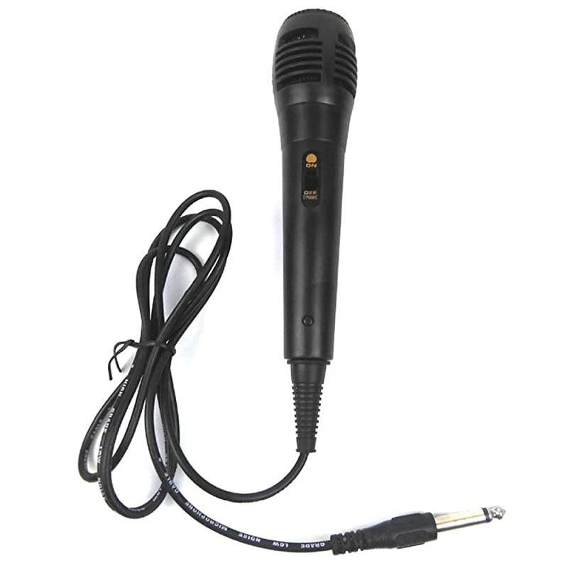Singing Machine Microphone System Unidirectional Dynamic Microphone with 5 Ft Cord